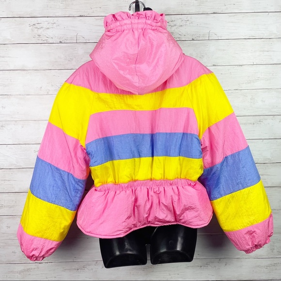 LoveShackFancy Modena Puffer Jacket Enchanted Rainbow Size Small - Picture 9 of 14